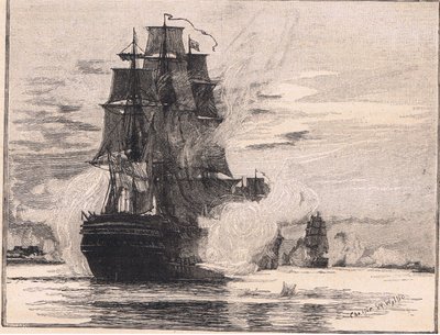 The British Fleet Passing Through the Dardanelles AD 1807 by Charles William Wyllie